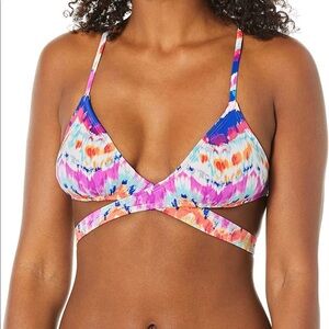 NWT Hobie’s Ikat Wrap Bra Bikini‎ Top Size Small